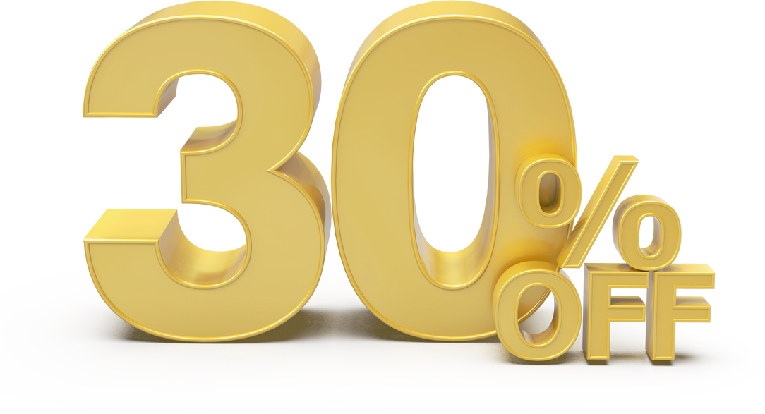 promotion 30 percent off 3d number